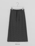 Tuque Stripe Banding Long Skirt