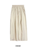 [U-BASIC] Summer Pintuck Linen Wide Pants