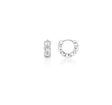Essence Heart Bezel Tennis One-Touch Earrings