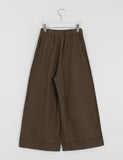 Sakki pin tuck wide cotton pants