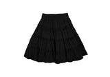 Ribbon Frill Tiered Banding Midi Skirt