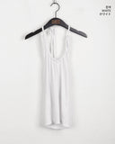 Claire shirring halter strap sleeveless