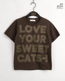 Love Cat Lettering Short-sleeved T-shirt