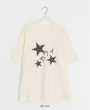[unisex] Yuuji Star Printing Dot Short Sleeve Tee