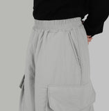 String padded cargo pants