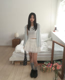 Sharid Check Frill Mini Skirt