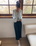 Mekun Roll-up Wide Cotton Pants