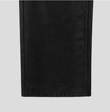 Canto Coated Black Denim Wide Pants