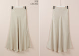Mud Satin Flare Skirt