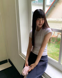 Chiton slim fit round see-through t-shirt