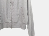 Ena Double Point Button Two-Way Hood Zip-Up