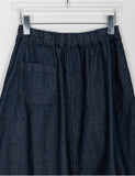 Yeco Banding Balloon Denim Long Skirt