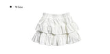 Taupe Velvet Tiered Mini Skirt
