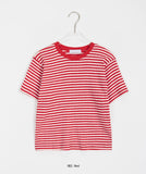 Ryoka Punching Stripe Crop Short Sleeve Tee