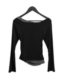 Sherry Layered Boat Neck Tee