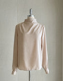 Grash Half Neck Drape Blouse
