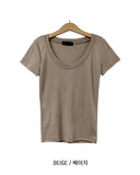 [U-BASIC] [1+1] Mitzu U-neck short sleeves
