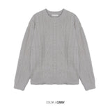 Cable mohair knit