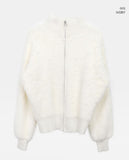 Soin Mink Fur Zip-Up Jumper