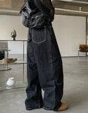 Old Hip Pocket Embroidered Denim Pants
