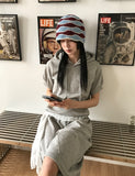 DOUBLE ♡ HALF HOOD T