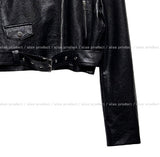 Eyelet Bike Leather Jacket