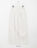 Seucheuko Bizo Pintuck Cotton Pants