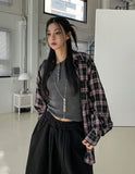 Needs ribbed button unbalanced shoulder t-shirt