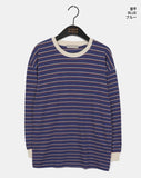 Ratto Stripe Color Matching Long Sleeve Sweatshirt