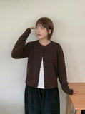 Tadine Button Round Knit Cardigan