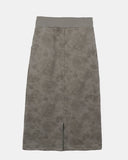 Hora Flower Brushed Long Skirt