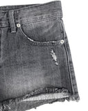 Gray pocket short denim