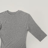 Stretchy Span Slim Fit Elbow Length T-shirt