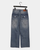 Vico Back Pocket Wide Denim Pants