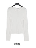 Pur henley neck long sleeve tee