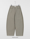 Anati corduroy color matching wide pants