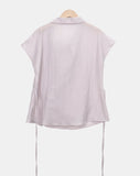 Kenbi Scarf Short Sleeve Blouse
