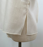 Lime Tencel Half Neck Tie Blouse