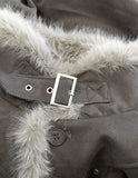 Lekki Fur Suede Mustang Quilted Jacket