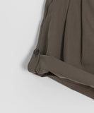 Yuuhi Roll-up Button Short Cotton Pants