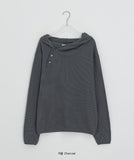 [Unisex] Hinkmo Side Button Waffle Hoodie