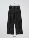 Buldyu Cut Raw Denim Wide Pants