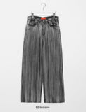 Sulky Summer Brush Black Blue Wide Denim Pants