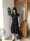 Mattia Double Button Short Sleeve Blouse