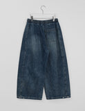 Colden Snap Button Banding Denim Wide Pants