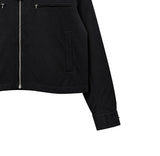 Marron stand-collar cropped jacket