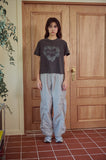 Heart Bear Pigment Crop Short Sleeve Tee