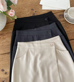 Chad Button Wrap Long Skirt