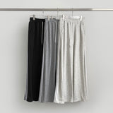 Unique Side Line Folding Pintuck Mega Wide Banding Pants