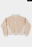 Shearling boucle zip-up blouson